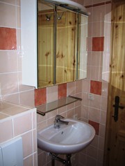 Ansicht des Badezimmers im Ferienhaus M�hlengrund in Ferch